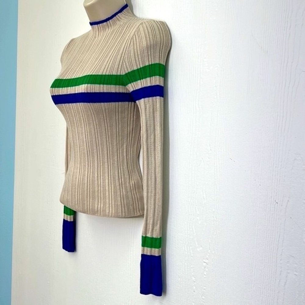 Urban Outfitters - BDG Kiara Open Back Stripe Sweater With Thumb Openings SZ XS - Picture 5 of 13